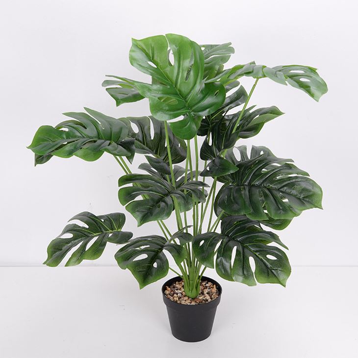 artificial 18 leaves monstera branch