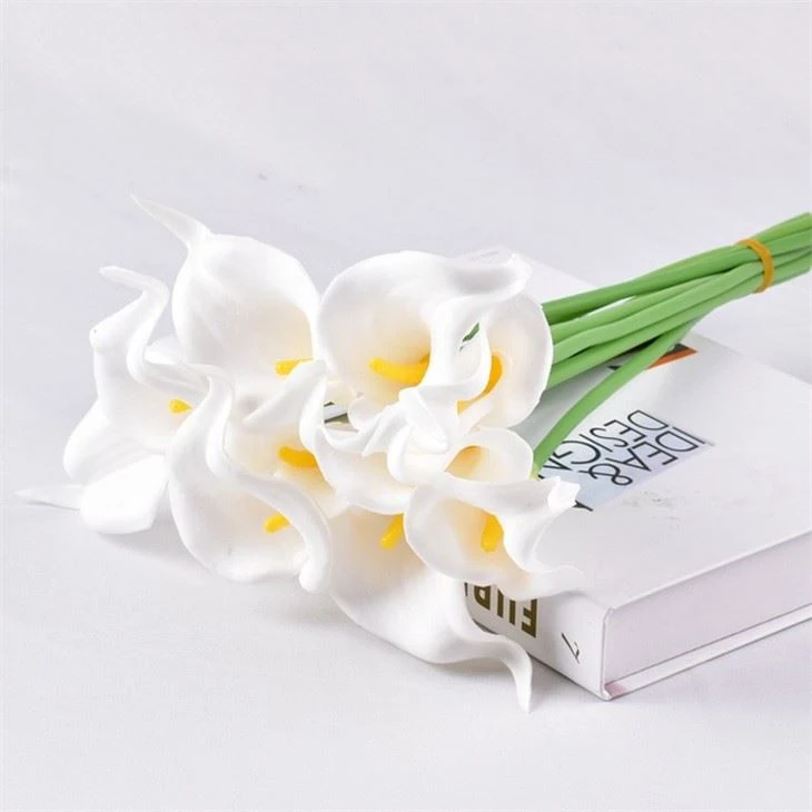 white and purple calla lily
