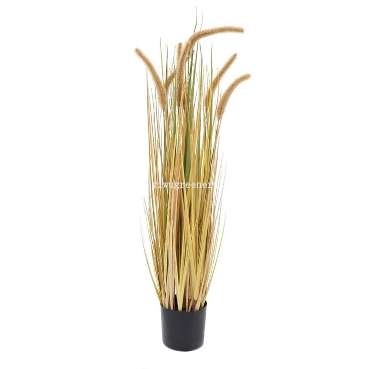 artificial onion grass in pot